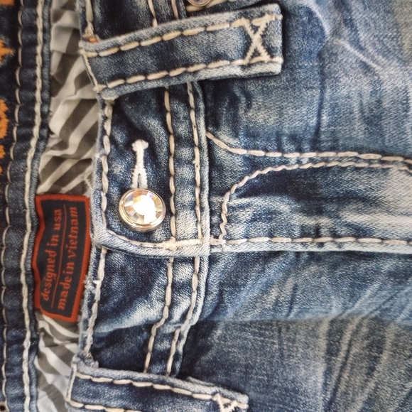 Rock Revival Blue Straight Leg Jeans - Picture 5 of 11